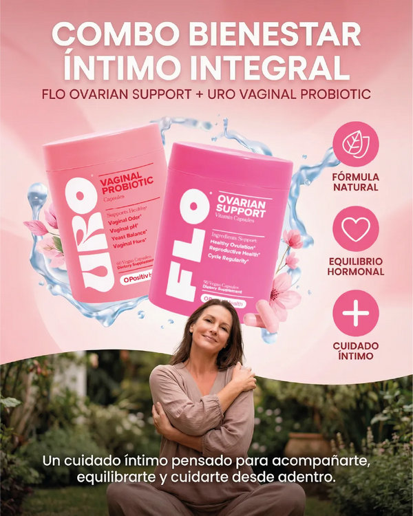 Combo Bienestar Íntimo Integral: bienestar íntimo femenino con apoyo hormonal y cuidado íntimo.