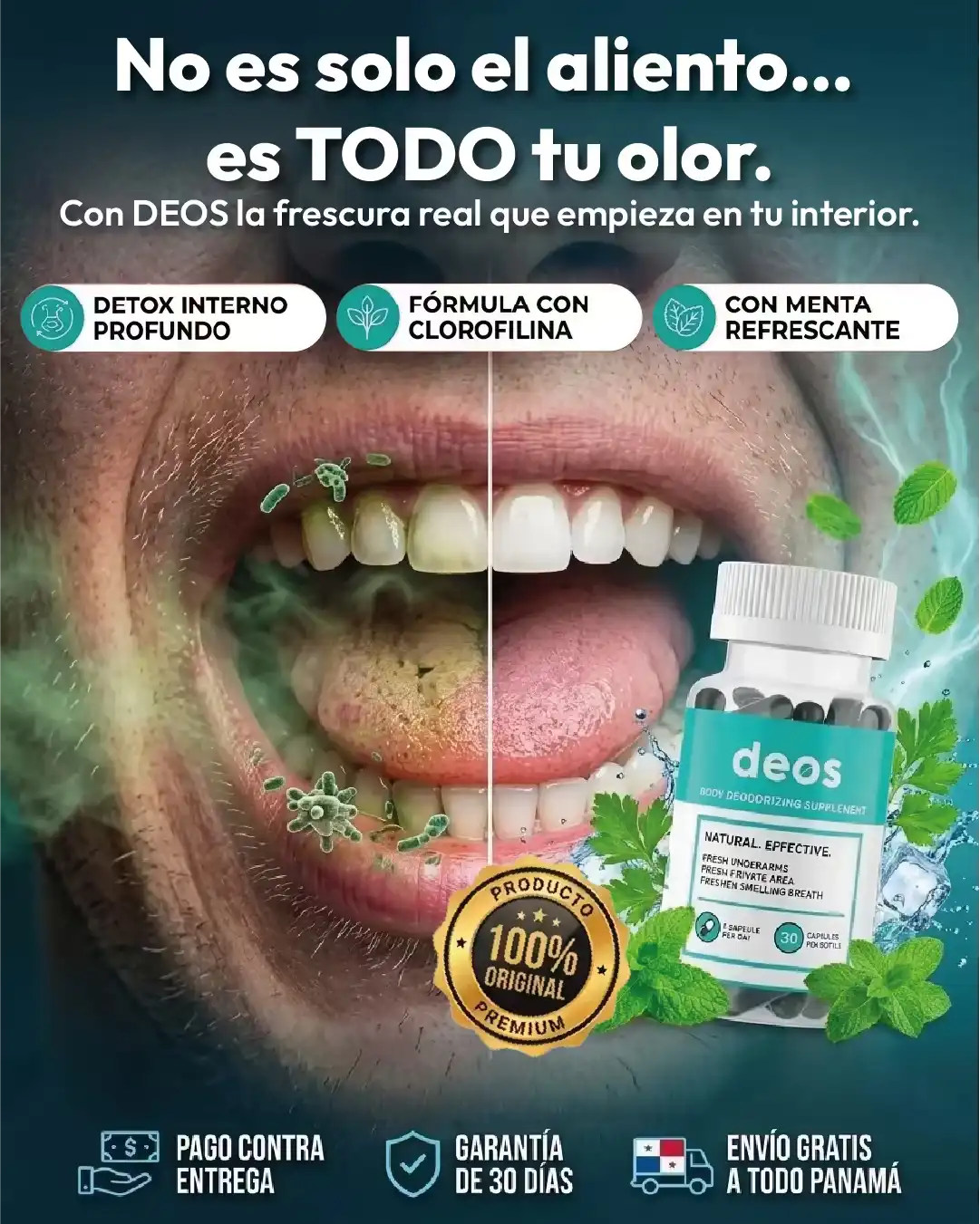 DEOS Suplemento Desodorante - Frescura de Cuerpo Completo