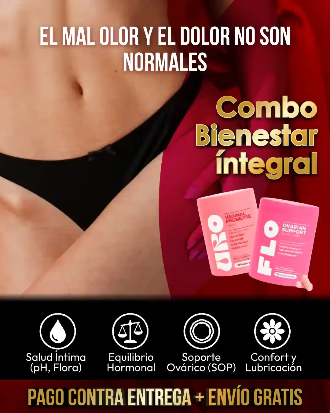 Combo Bienestar Íntimo Femenino URO + FLO + TRULY GRATIS